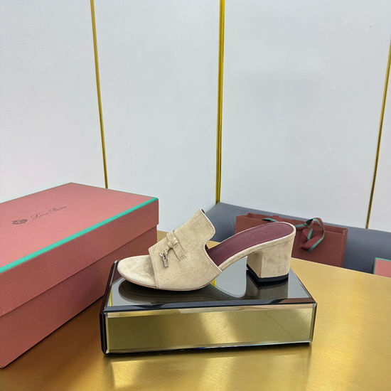 Loro Piana Knit Upper Slippers with Sheepskin Lining and Leather Sole