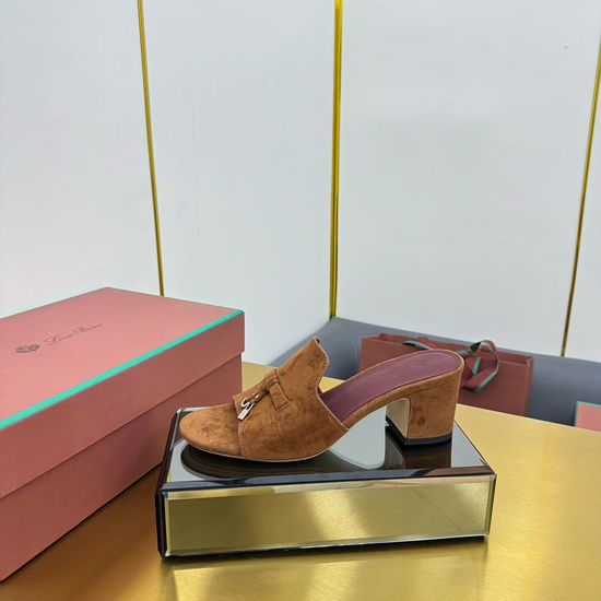 Loro Piana Knit Upper Slippers with Sheepskin Lining and Leather Sole