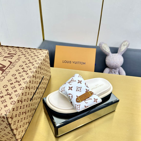 Louis Vuitton LV Premium Down Filled Slippers with Fluffy Comfort Fit