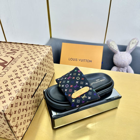 Louis Vuitton LV Premium Down Filled Slippers with Fluffy Comfort Fit