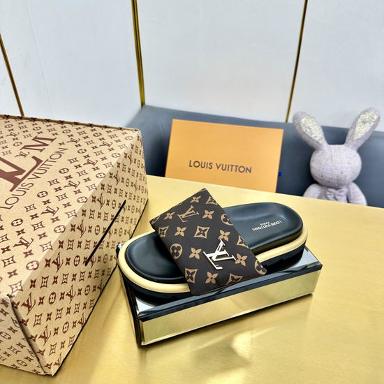 Louis Vuitton LV Premium Down Filled Slippers with Fluffy Comfort Fit