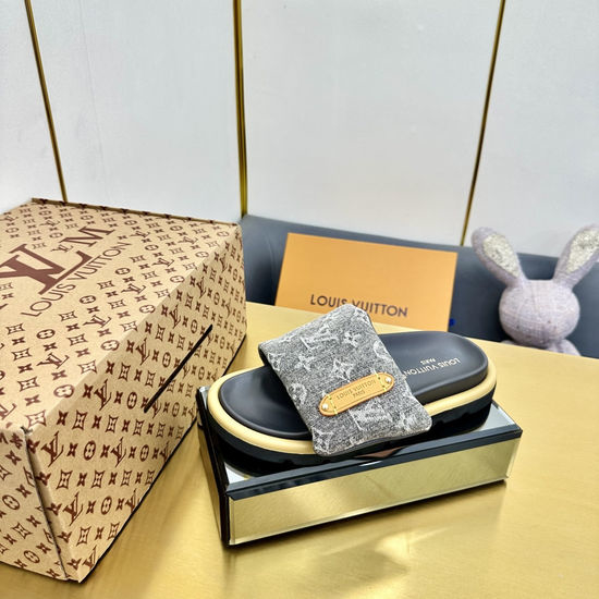 Louis Vuitton LV Premium Down Filled Slippers with Fluffy Comfort Fit