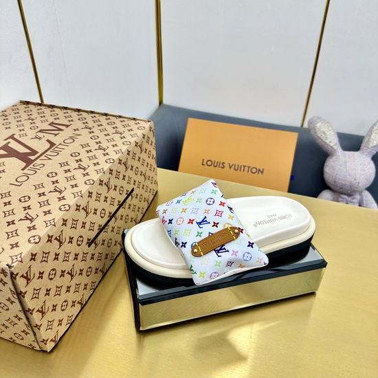 Louis Vuitton LV Premium Down Filled Slippers with Fluffy Comfort Fit