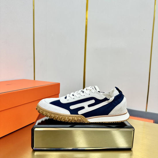 Hermes Retro Style Leather Skate Shoes with Comfortable Lining