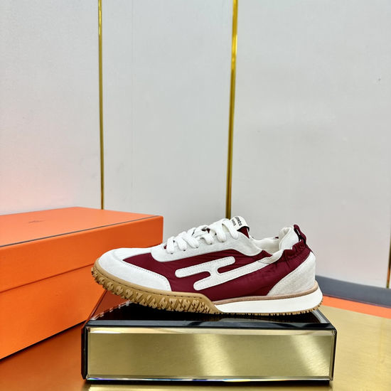 Hermes Retro Style Leather Skate Shoes with Comfortable Lining
