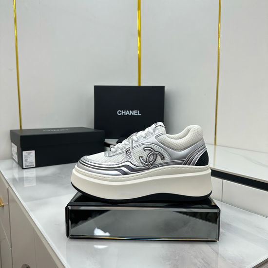 Chanel Classic Two Tone Casual Sneakers Premium Leather Comfortable Shoes