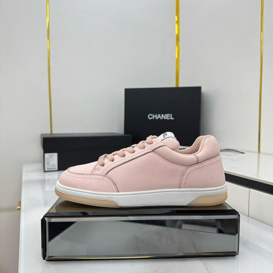 Chanel Classic Two-tone Leather Casual Sneakers Non-slip Daily Shoes