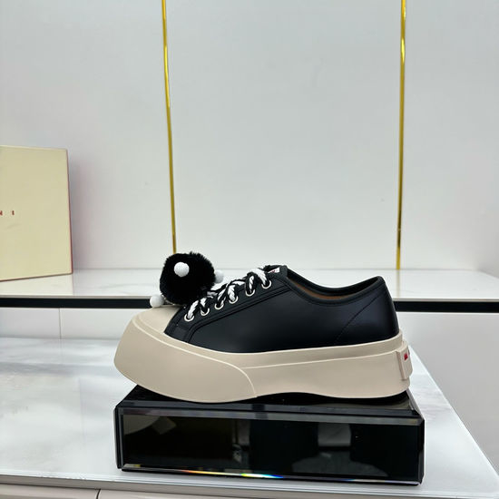 Marni Cute Style Leather Shoes with Lightweight Thick Sole