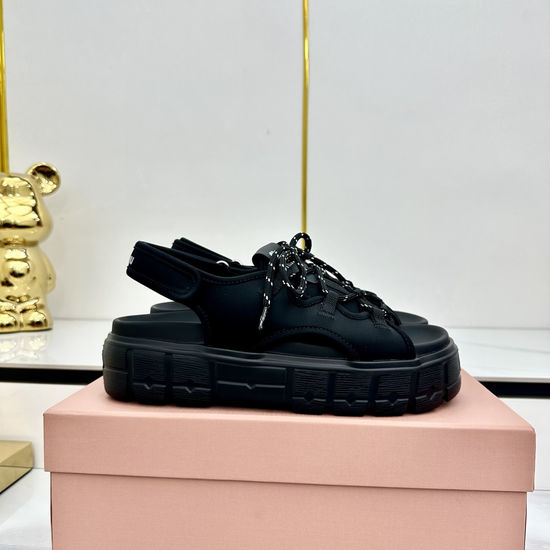 Miu Miu Strap Fastening Thick Sole Lightweight Casual Sandals