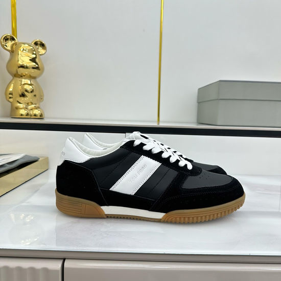 Tom Ford Suede And Leather Stitched Casual Sneakers