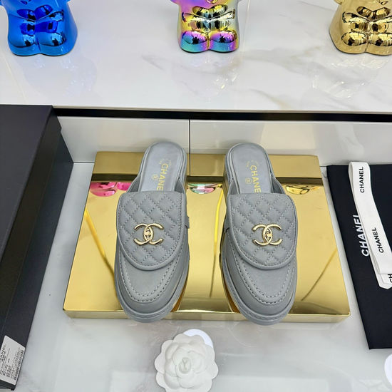 Chanel Sheepskin Leather Classic Buckle Soft Sole Slides