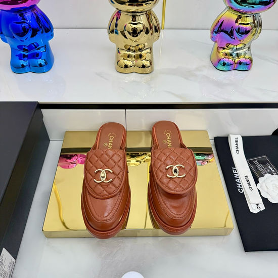 Chanel Sheepskin Leather Classic Buckle Soft Sole Slides