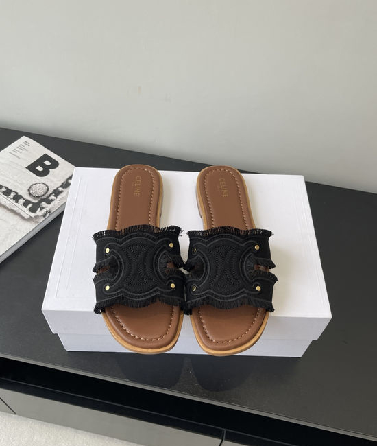 Celine Vintage Open Toe Flat Roman Style Casual Sandals