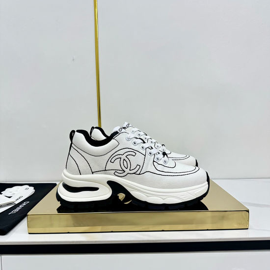 Chanel Classic Two Tone Casual Sneakers Premium Leather Comfortable Shoes