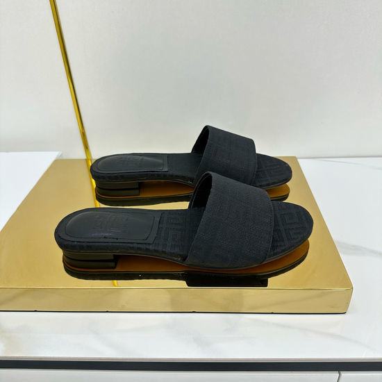 Givenchy Chunky Heel Slides Genuine Leather Comfortable Fashion Slippers