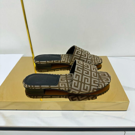 Givenchy Chunky Heel Slides Genuine Leather Comfortable Fashion Slippers
