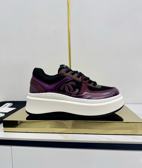 Chanel Classic Two Tone Casual Sneakers Premium Leather Comfortable Shoes