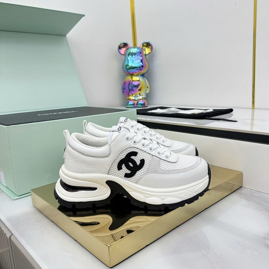 Chanel Classic Two Tone Casual Sneakers Premium Leather Comfortable Shoes