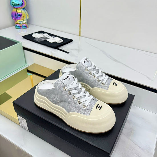 Chanel Two-tone Sheepskin Leather Casual Fashion Sneakers