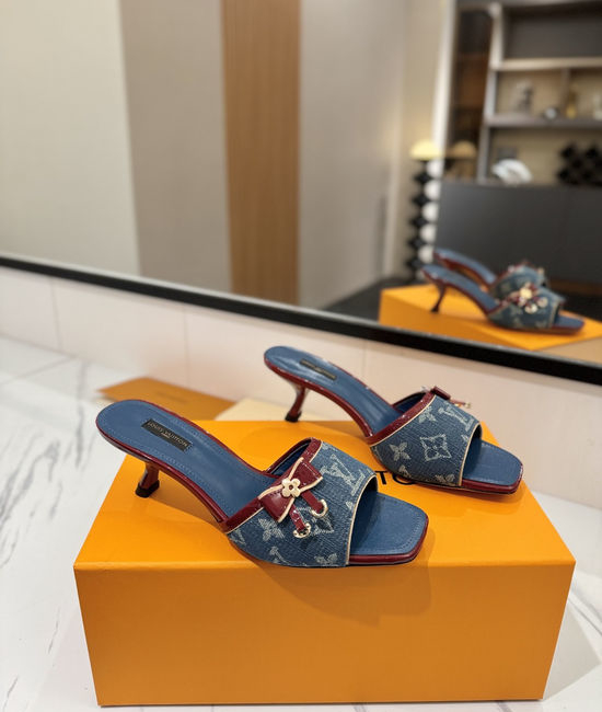 Louis Vuitton LV Elegant Open-Toe Sandals with Premium Materials and Custom Heel