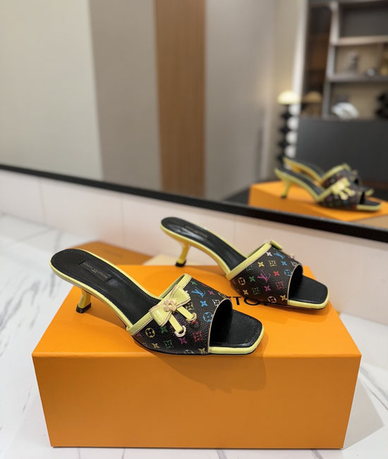 Louis Vuitton LV Elegant Open-Toe Sandals with Premium Materials and Custom Heel