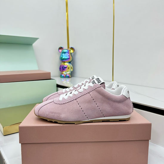 Miu Miu Vintage Casual Leather White Shoes Soft Comfort Sole