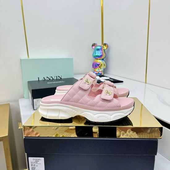 Chanel Casual Velcro Beach Sandals Soft Comfortable Sole