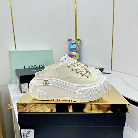 Chanel Classic Black and White Casual Board Shoes with Breathable Design