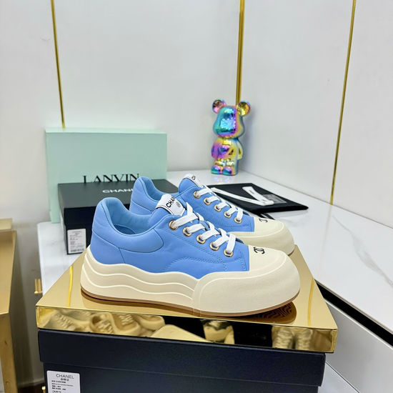 Chanel Two-tone Cow Leather Casual Fashion Sneakers