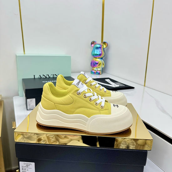 Chanel Two-tone Cow Leather Casual Fashion Sneakers