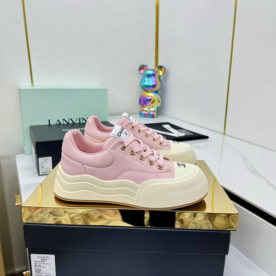 Chanel Two-tone Cow Leather Casual Fashion Sneakers