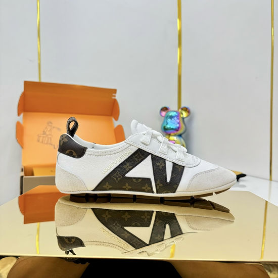 Louis Vuitton Retro Basketball Sneakers with Premium Cowhide Upper
