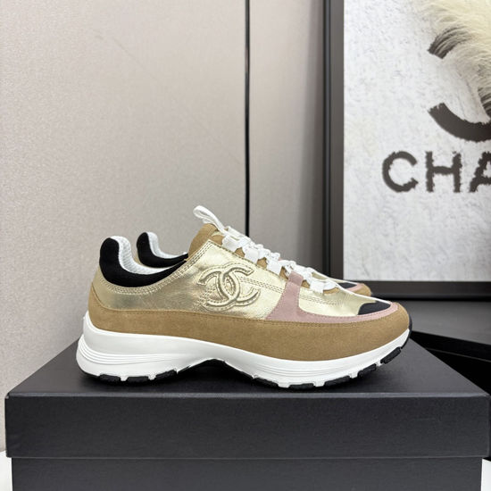 Chanel Two Tone Casual Sneakers Breathable Comfortable Versatile Sports Shoes