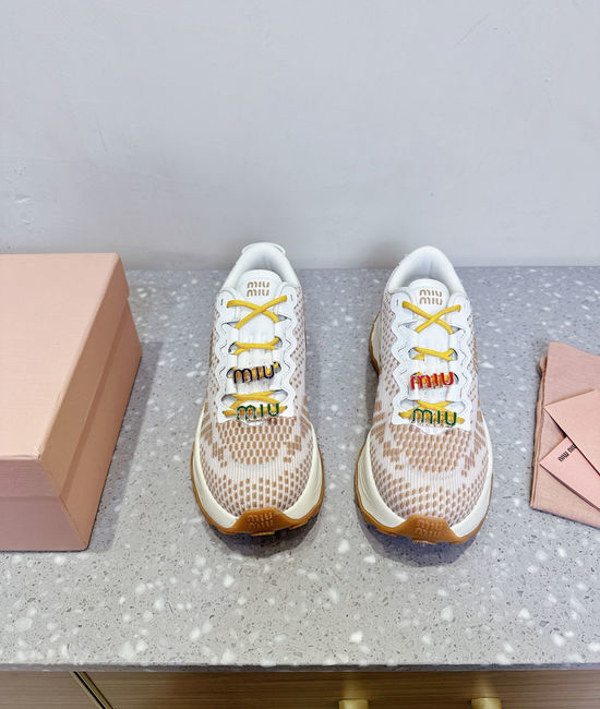 Miu Miu Breathable Platform Sneakers Lightweight Casual Sports Shoes