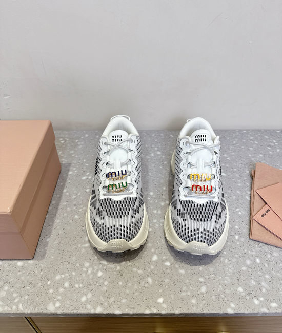 Miu Miu Breathable Platform Sneakers Lightweight Casual Sports Shoes