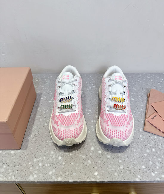 Miu Miu Breathable Platform Sneakers Lightweight Casual Sports Shoes