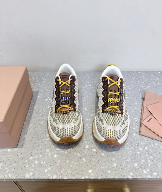 Miu Miu Breathable Platform Sneakers Lightweight Casual Sports Shoes
