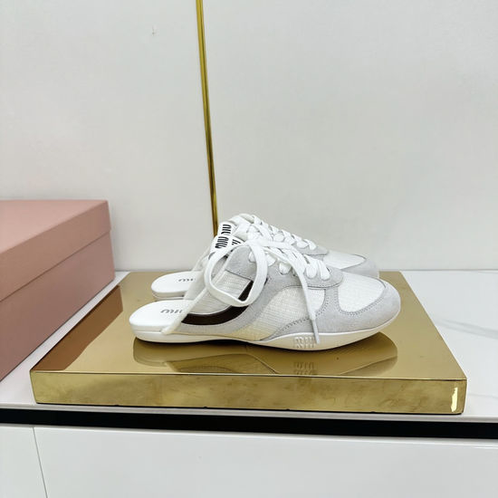 Miu Miu Vintage Distressed Casual Sneakers Comfortable Versatile Daily Shoes
