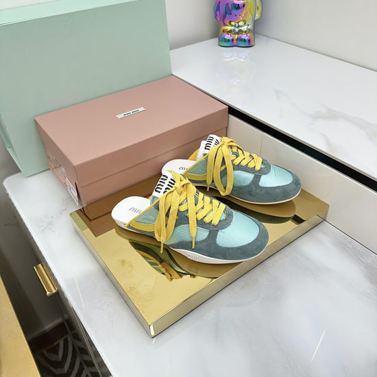 Miu Miu Vintage Distressed Casual Sneakers Comfortable Versatile Daily Shoes