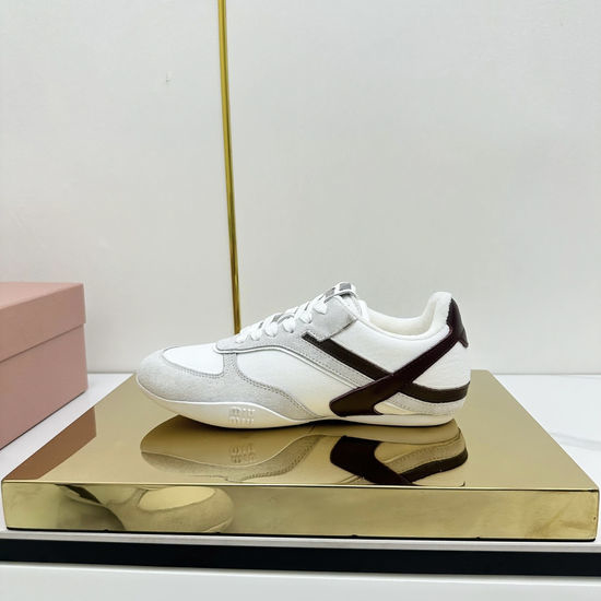 Miu Miu Vintage Distressed Casual Sneakers Comfortable Versatile Daily Shoes