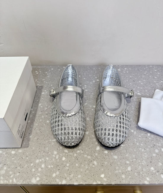 The Row Woven Hollow Mary Jane Flats Soft Sole Comfortable Casual Shoes