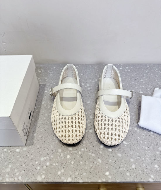 The Row Woven Hollow Mary Jane Flats Soft Sole Comfortable Casual Shoes
