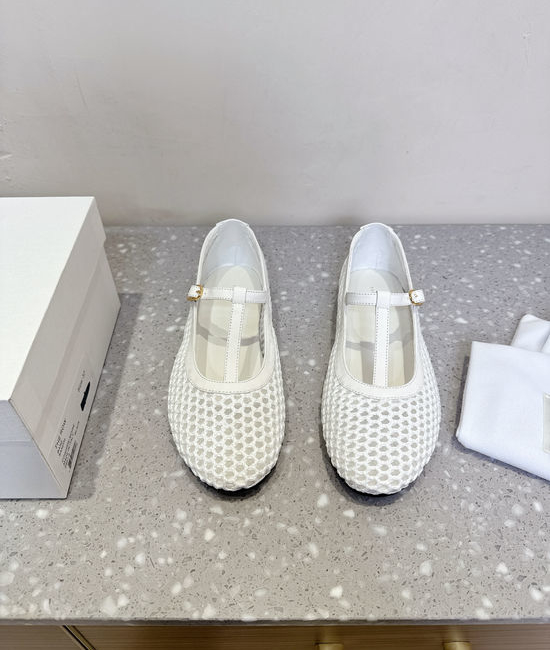 The Row Woven Hollow Mary Jane Flats Soft Sole Comfortable Casual Shoes