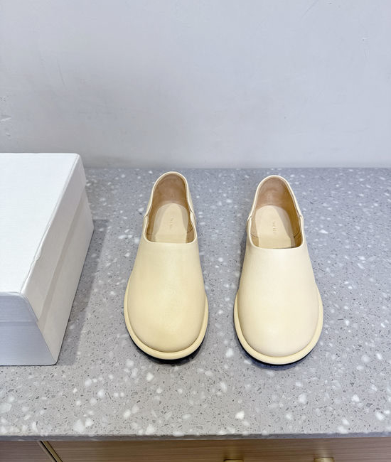 The Row Soft Suede Thick Sole Casual Loafers