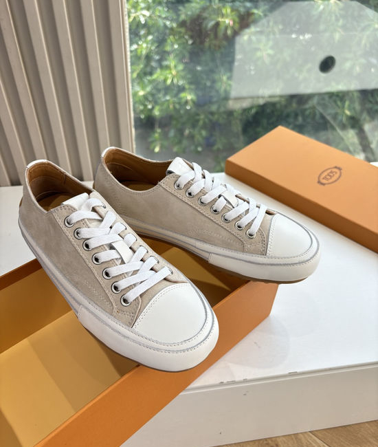 Tods Genuine Leather Casual Sneakers Comfortable Soft Sole Footwear
