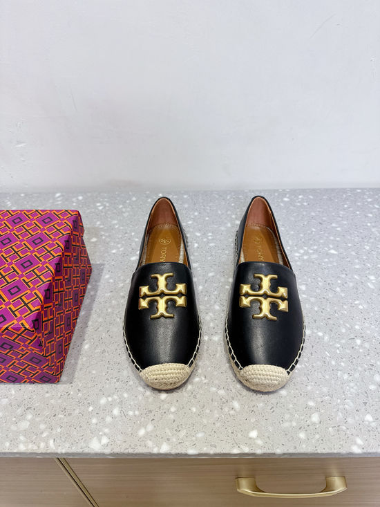 Burberry Sheepskin Upper Espadrille Casual Flats
