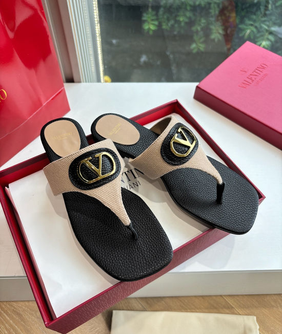 Valentino Metal Buckle Comfortable Elevating Casual Sandals