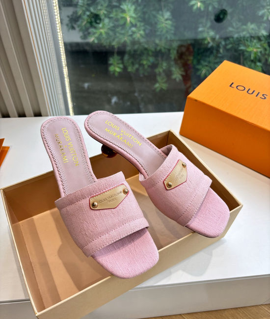 Louis Vuitton LV Cherry Decor Bow Flat Slide Sandals Premium Grade