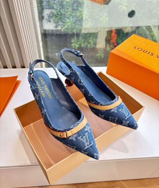 Louis Vuitton LV Cherry Pattern Flat Sandals with Classic Printed Upper