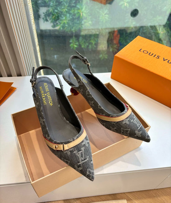 Louis Vuitton LV Cherry Pattern Flat Sandals with Classic Printed Upper